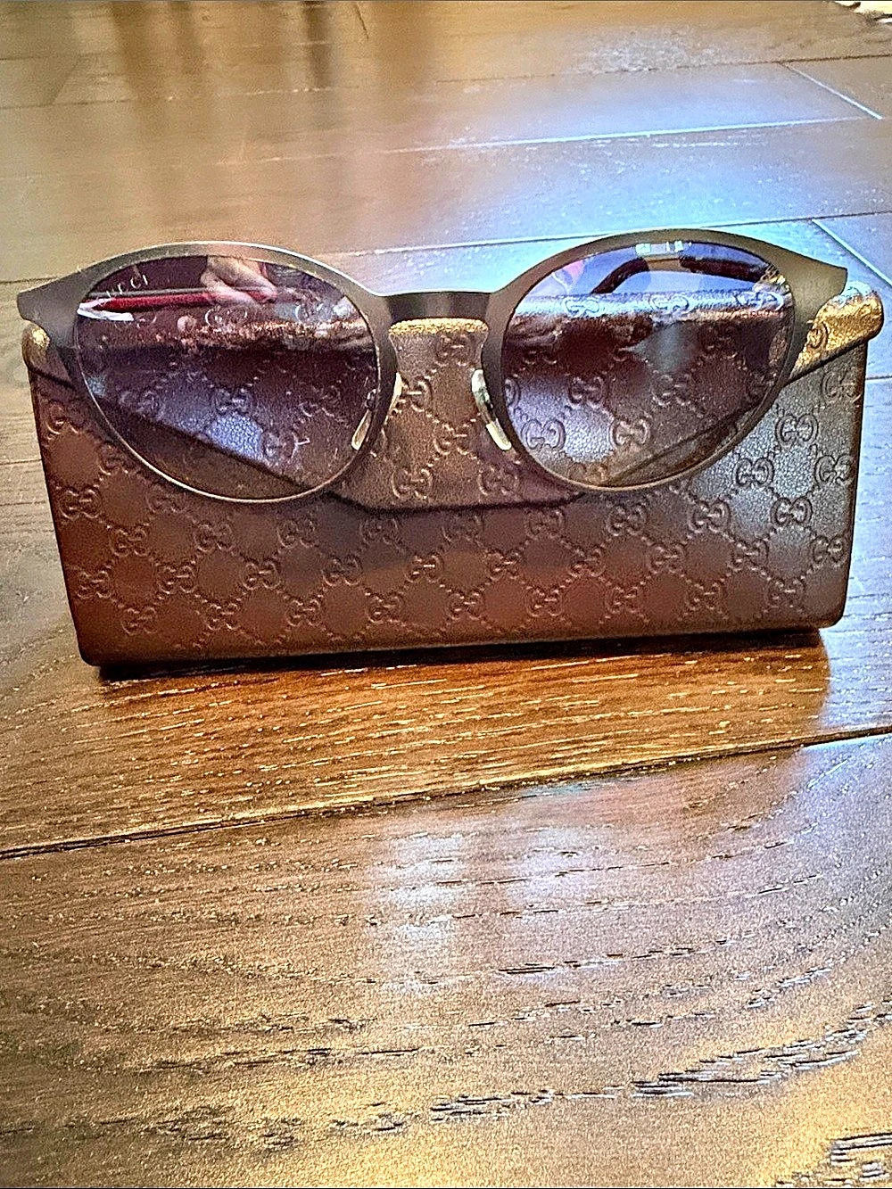 Gucci GG 2253/S Aviator Sunglasses Brown & Red